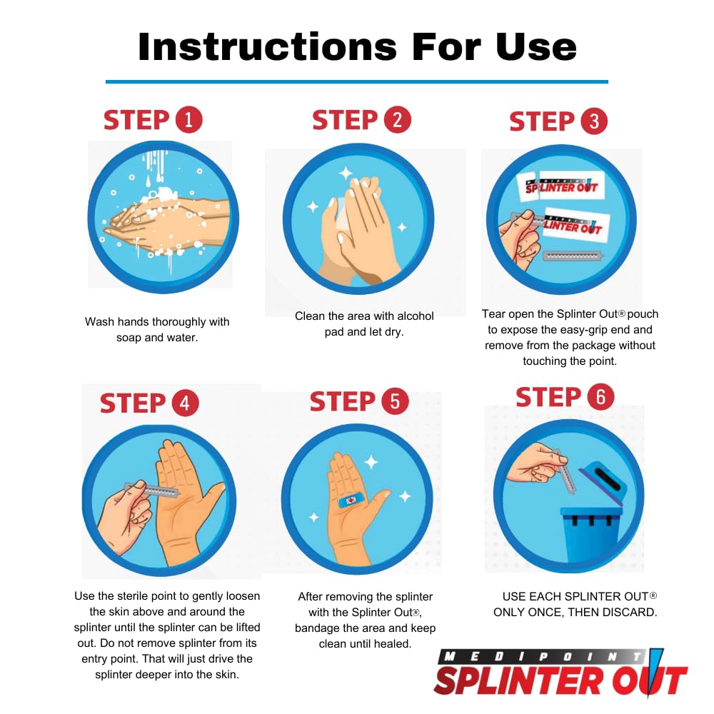 Splinter Out Splinter Remover, 20 Count (Pack of 5)
