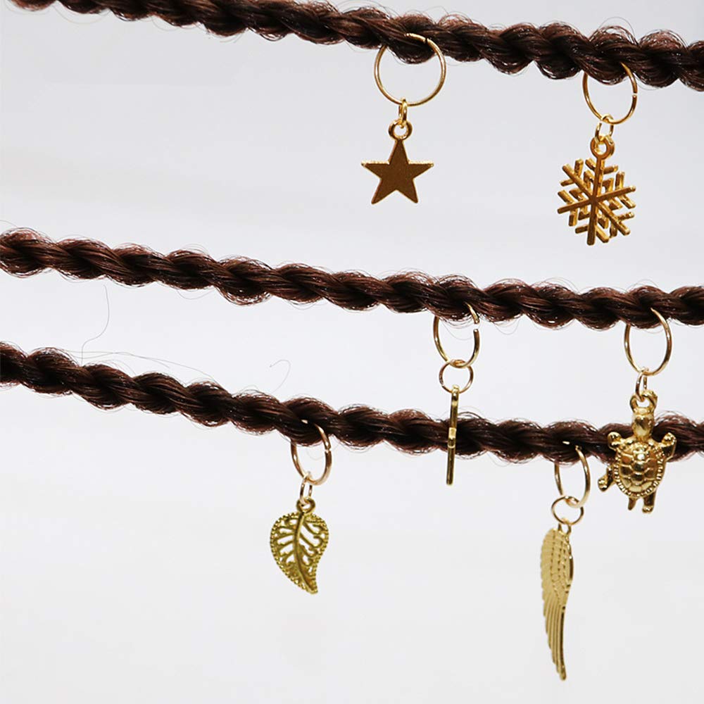 Buy now 220-Piece Braiding Hair Rings - 15 Styles, Jewelry for Braids, Clips, Pendants, Headbands & Accessories at indiglob india
