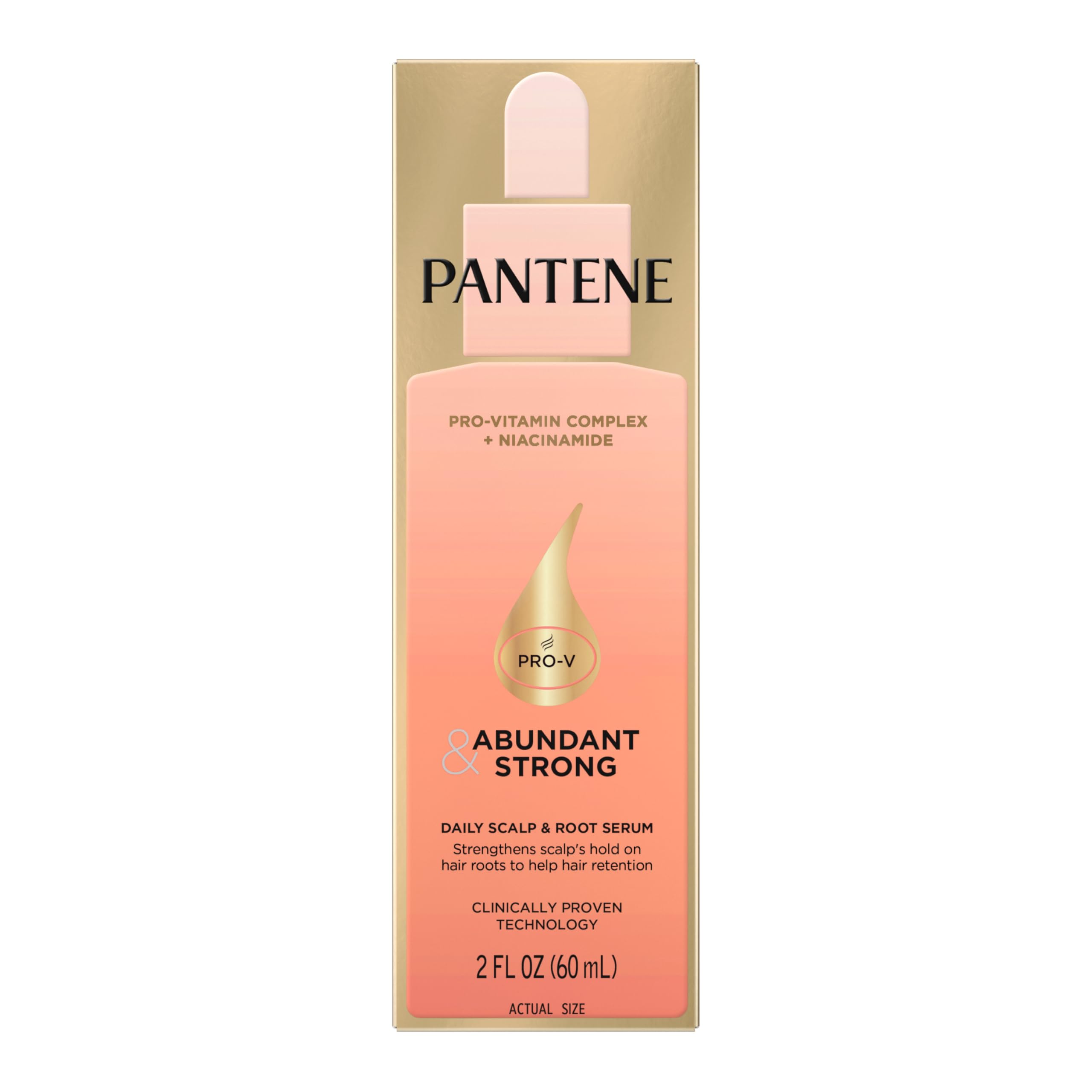Pantene Abundant & Strong Daily Scalp Serum, Strengthens Scalp’s Hold on Roots, 2 oz