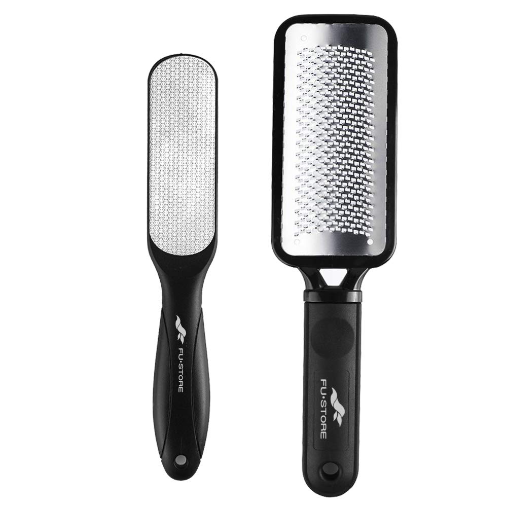 2 Pack Foot Files Callus Remover Foot Rasp Dual Sided Foot File | Stainless Steel Surface Pedicure Tools Professional Scrubber Premium for Feet Care Remove Hard Skin