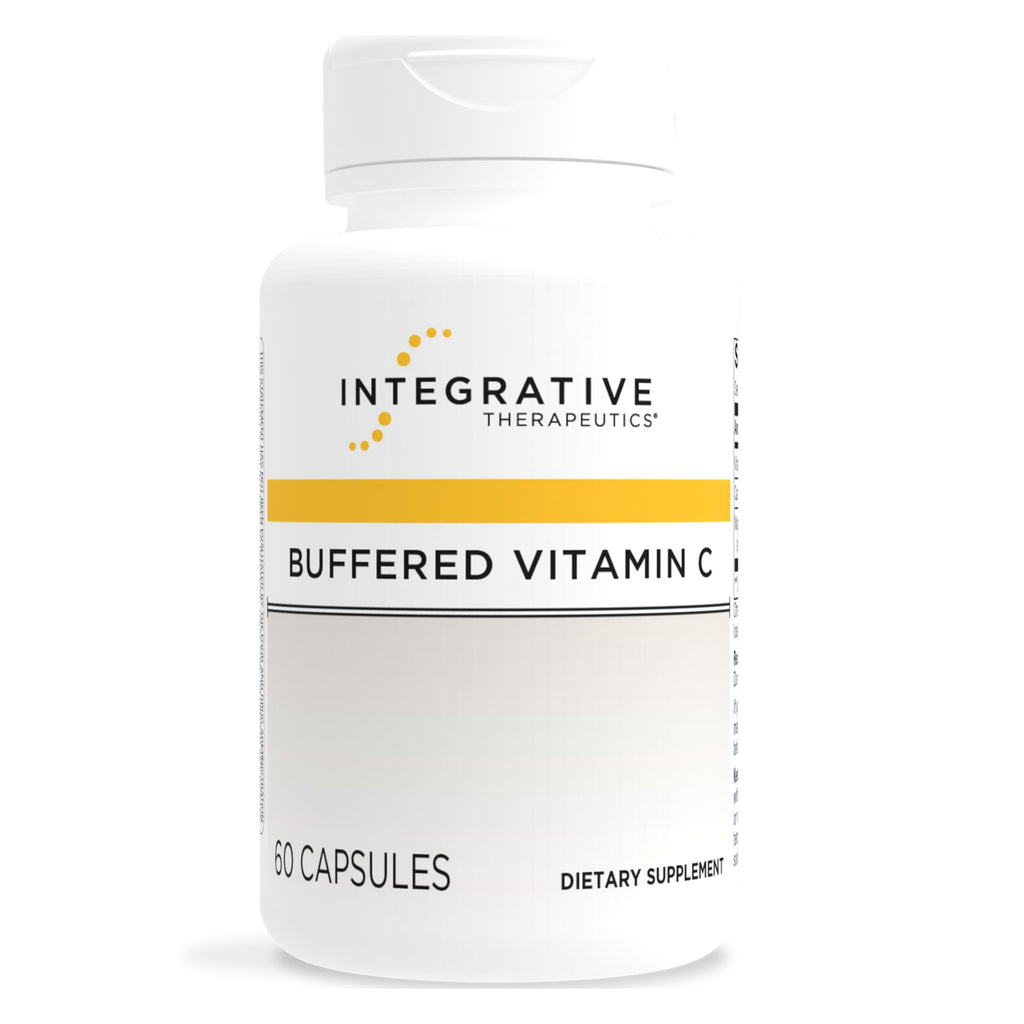 Integrative Therapeutics Buffered Vitamin C 1,000 mg - Easy, Daily Immune Support with Magnesium & Calcium* - Antioxidant Support for Healthy Skin & Connective Tissues* - 60 Vegan Capsules, 1