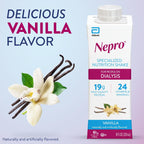 Nepro Renal Nutrition Shake for People on Dialysis, Vanilla Tetra, 24ct