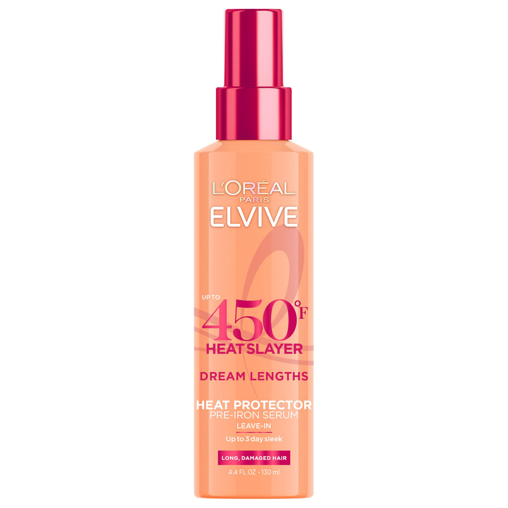 L'Oreal Paris Elvive Dream Lengths Heat Slayer Pre-Iron Spray Leave-In, 4.4 Ounce | 4.4