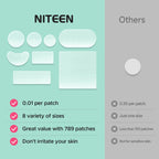 NITEEN 789 Count Pimple Patches, 8 Sizes Hydrocolloid Patch Variety Pack
