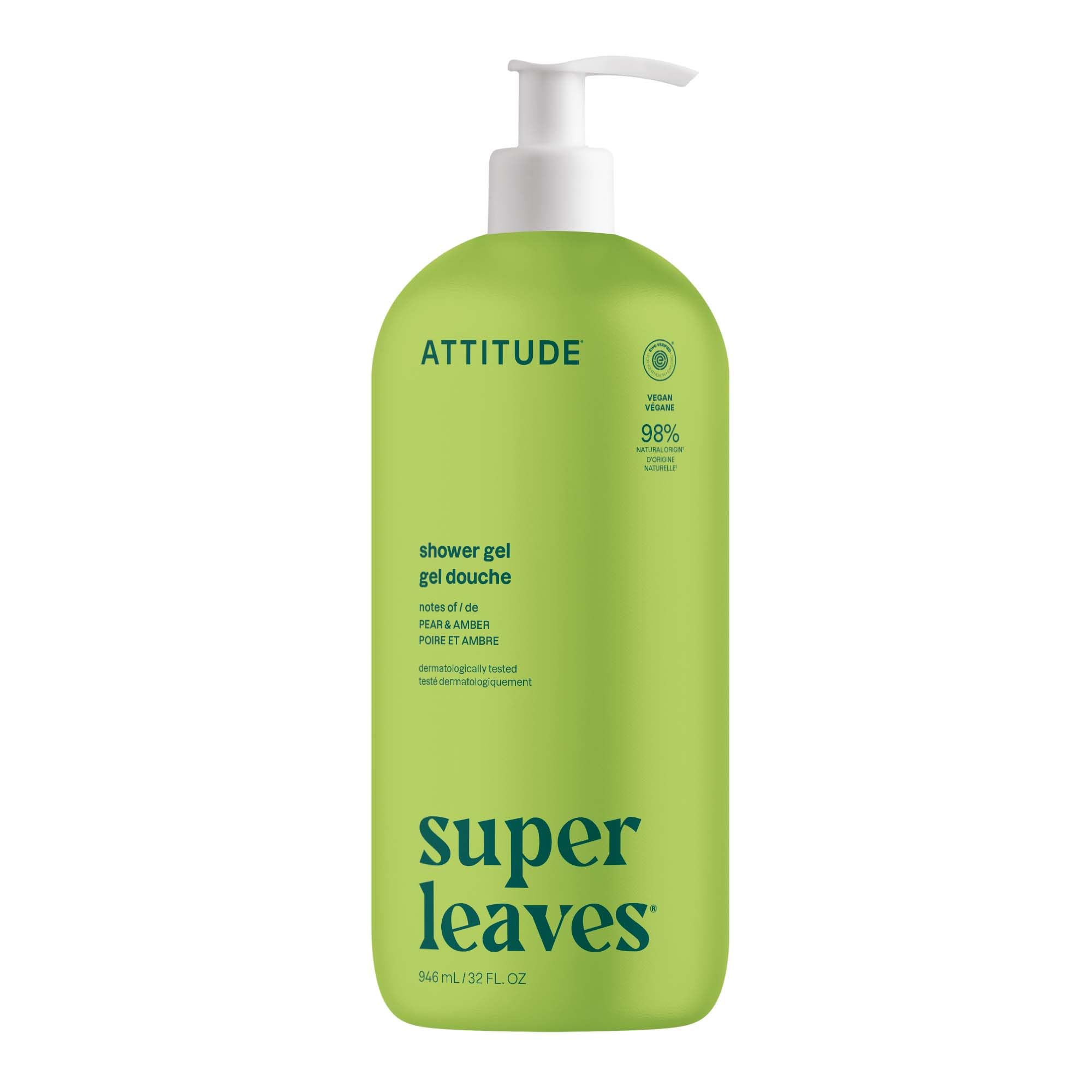 Buy now ATTITUDE Body Wash, EWG Verified Shower Gel, Dermatologically Tested, Plant and Mineral-Based, Vegan Personal Care Products, Pear & Amber Scent, 16 Fl Oz at indiglob india