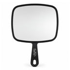 ForPro Professional Collection Extra Large Hand Mirror with Handle, 9" W x 12" L, Multi-Purpose Handheld Mirror with Distortion-Free Reflection, Black (Pack of 2)