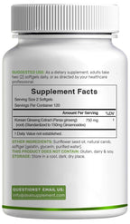 DEAL SUPPLEMENT Korean Red Panax Ginseng Root Extract, 240 Softgels
