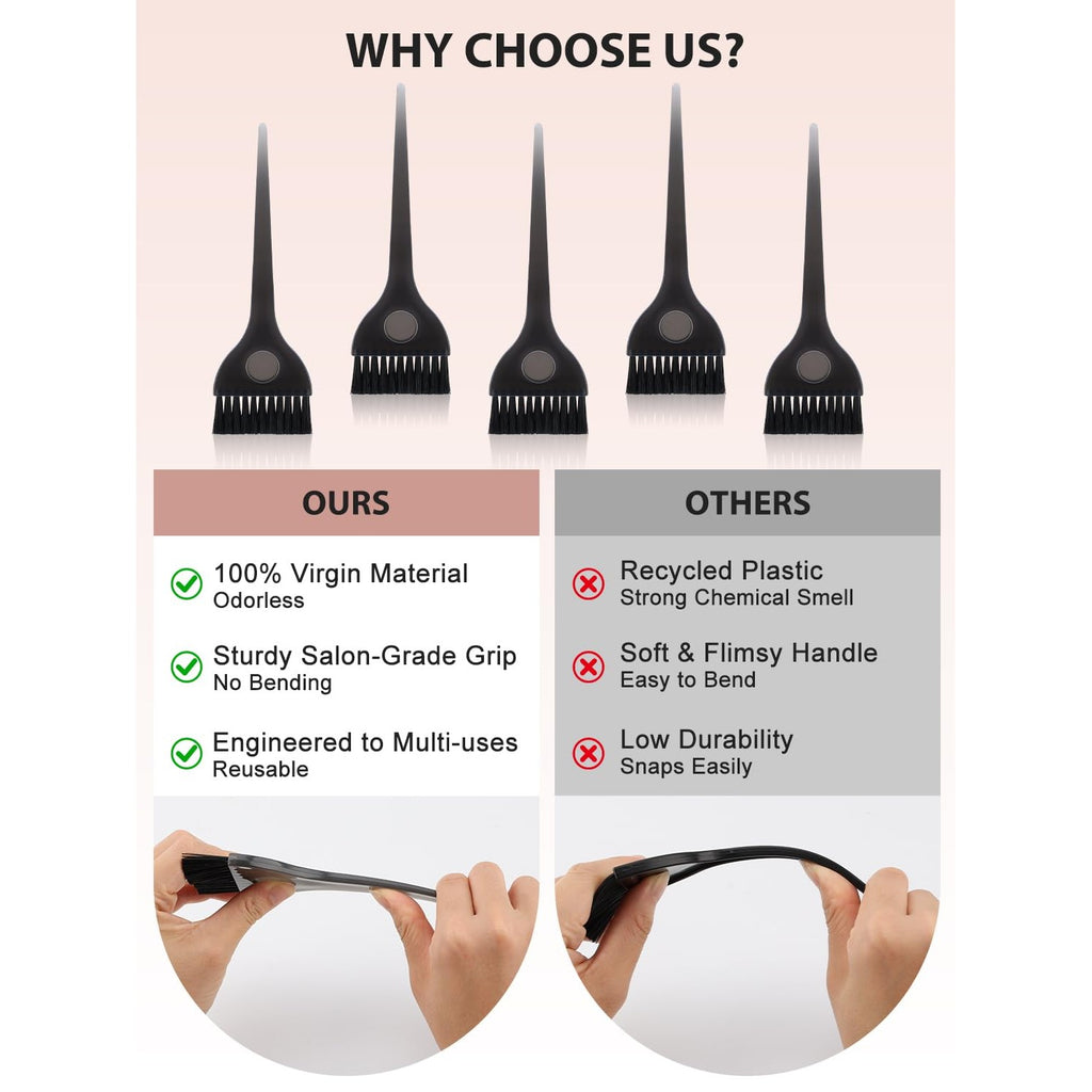 YOOVR 6pcs Hair Dye Bleach Kit with Hair Dye Brush and Bowl Set