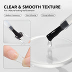 GAOY 4 Pcs 16ml Gel Nail Glue for Acrylic Nails Tips, Clear Glue Gel for Sheer Press ons for Long Lasting UV Light Cure DIY