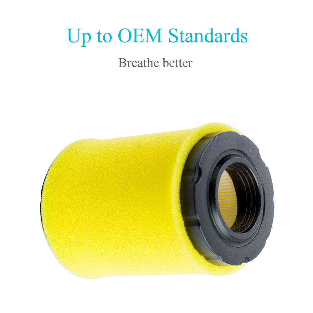 HOODELL 2 Pack 796031 Air Filter + Pre Cleaner Compatible with 591334 594201 797704, Husqvarna YTH22V46, John Deere D100, Pro Performance for Lawn Tractor and More