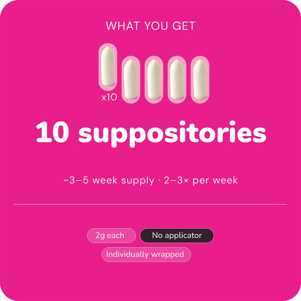 Mother's Dose HydraDose Hyaluronic Acid Vaginal Moisturizer Suppository