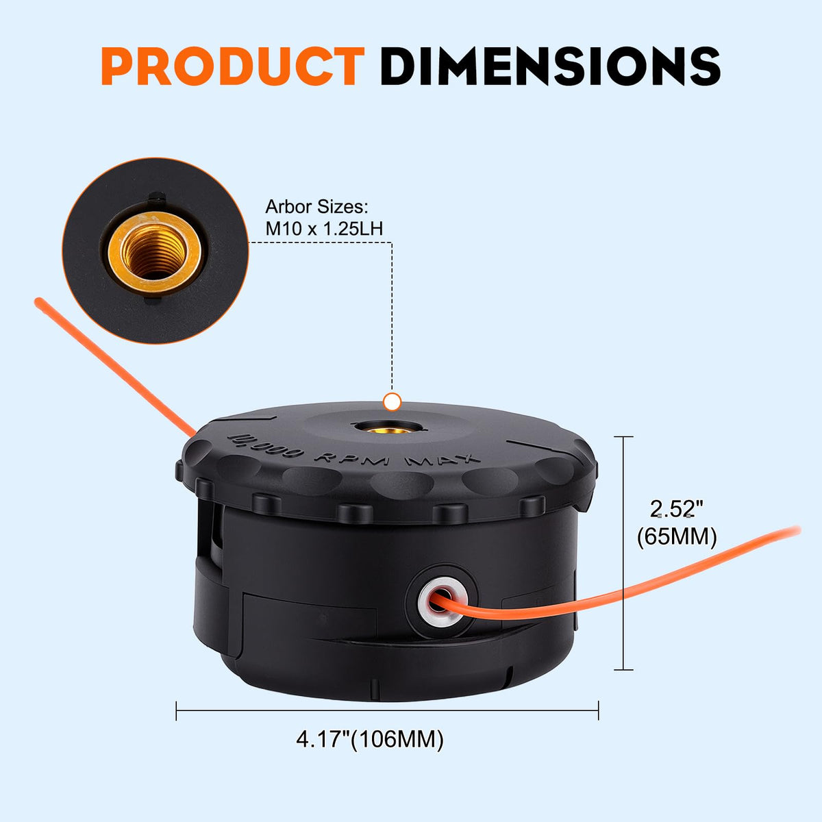 Hipa Speed Feed 400 Trimmer Head for Echo SRM 225 Trimmer Universal Fit