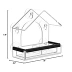 Clear Window Bird Feeder with 5 Extra Strong Suction Cups, DY-SKTY Sturdy and Durable Acrylic Birdfeeders for Viewing Wild Birds Outside, as a Bird Watching Gift, Outdoor Birdhouse Box, Garden Decor