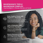 MagEnhance Magnesium Complex, Magtein® L-Threonate, Glycinate for Sleep | Magtein® L-Threonate, Glycinate & Taurate for Sleep, Brain Health, and Relaxation. Gentle on the Stomach. 30-Day Supply