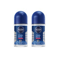 NIVEA Men Cool Kick Roll-On Deodorant 50ml – Refreshing Cool Formula with Masculine Scent, Skin Comfort, Quick Dry, Long-Lasting Freshness, 2 Pack