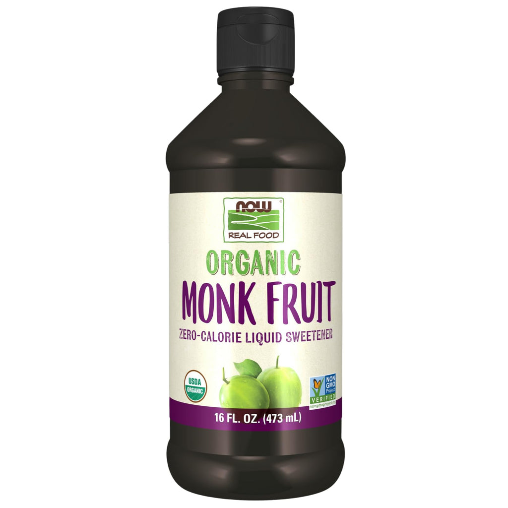 Buy now NOW Foods, Certified Organic Monk Fruit Liquid, Zero-Calorie Liquid Sweetener, Non-GMO, Low Glycemic Impact, 2-Ounce at indiglob india