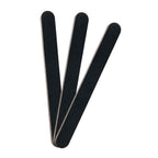 3 Pack Professional Emery Boards, 100/180 Grit Nail File for Acrylic and Natural Nails, Reusable, Black