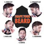 Buy now Men's Beard Shaping Tool With Inbuilt Comb Transparent Template Styling Comb Templates for Goatee Mustache Sideburns, Jaw Cheek/Neck Line, Symmetric/Curve/Step Cut (Clear) at indiglob india