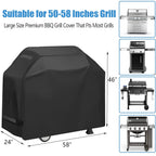 Grill Cover, Waterproof BBQ Grill Cover, 58 inch Barbecue Gas Grill Covers