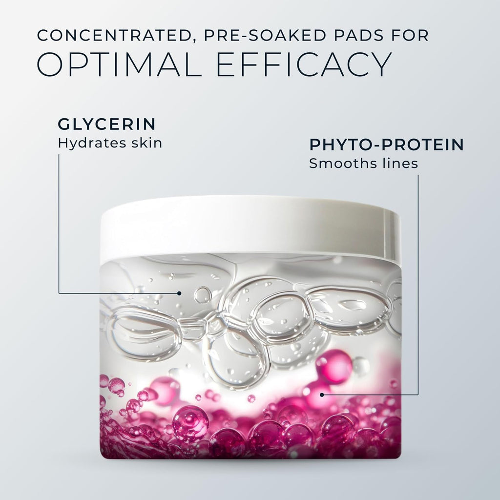 RoC Resurfacing Disks, Line Smoothing Exfoliating Makeup Remover Pads 28 CT | Disks for wrinkles and skin tone, self-foaming exfoliating face pads with glycerin, textured + smooth sides, non-comedogenic