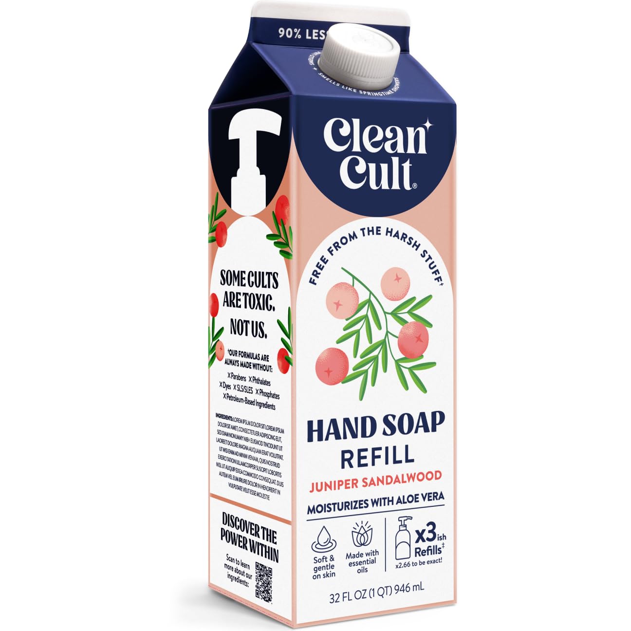 Buy now Cleancult Liquid Hand Soap Refills - Moisturizes Dry & Sensitive Skin - Made with Aloe Vera & Lavender Essential Oils - Wild Lavender - Eco Friendly - Paper-Based Packaging - 32 oz/2 Pack at indiglob india