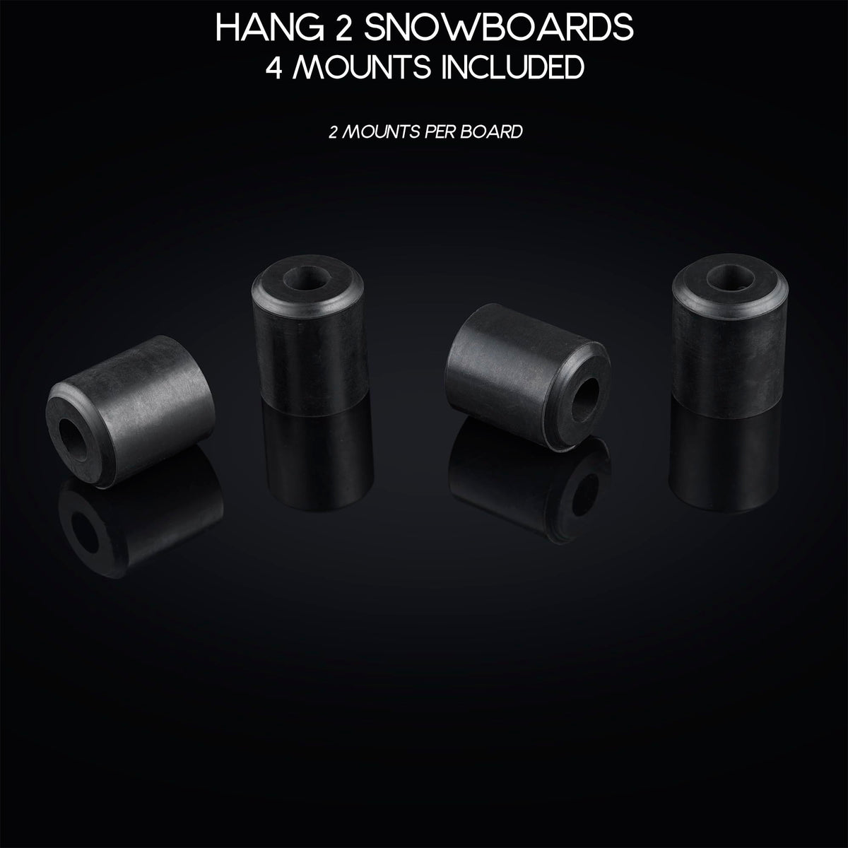 (4 PCS) Snowboard Wall Mount Storage – Edge-Safe Modern Snowboards Hanger