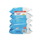 Pacheco Flushable Wipes, Fresh Scent, 5 packs of 48 wipes, 240 wipes total