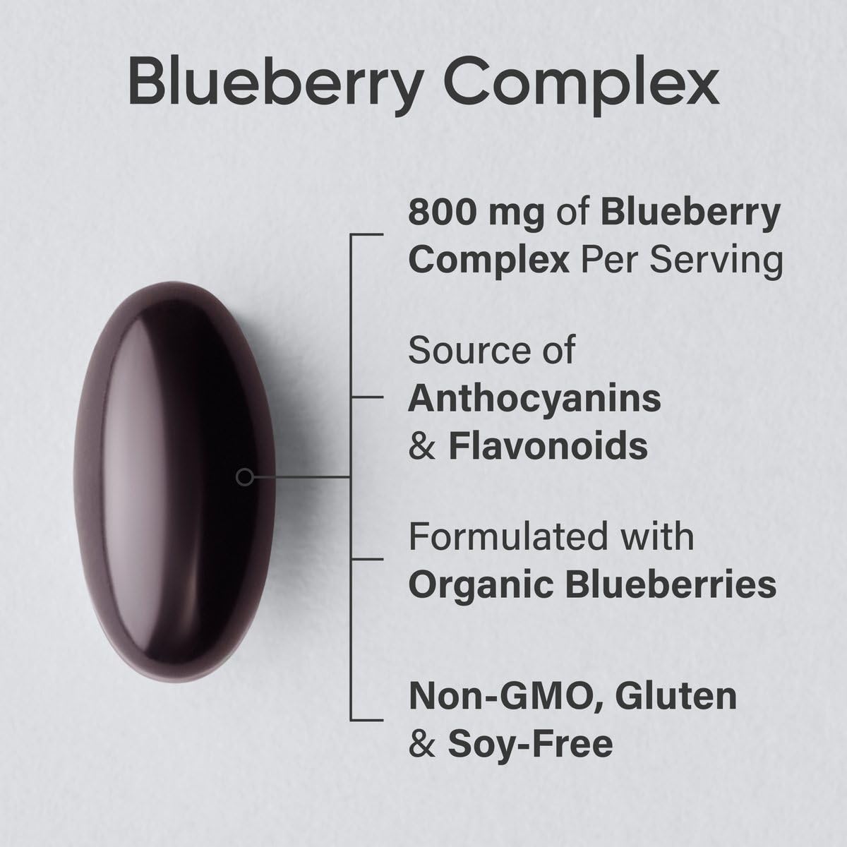 Sports Research® Blueberry Fruit Complex 800mg, 60 Softgels