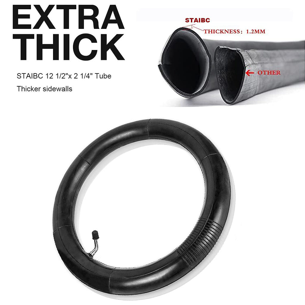 1-Pack 12.5" Scooter Inner Tube 12 1/2 x 2 1/4 Angled Valve Stem 12.5" x 2.25" Tube Compatible with 12.5X1.75 12.5 X 1.95 12.5 X 2.125 12.5 x 2.25 Most Bike and Scooter Tire Tube