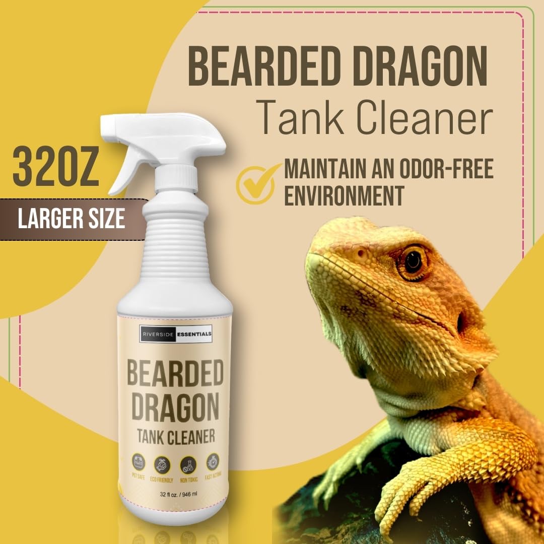 Bearded Dragon Tank Cleaner Spray, 32oz – Non-Toxic, No-Rinse, Made in USA
