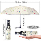 Buy now DBA FDJASGY Sun Umbrella Compact Folding Travel Umbrella Auto Open and Close for Windproof, Rainproof & 99.9% UV Protection Parasol with Black Anti-UV Coating at indiglob india