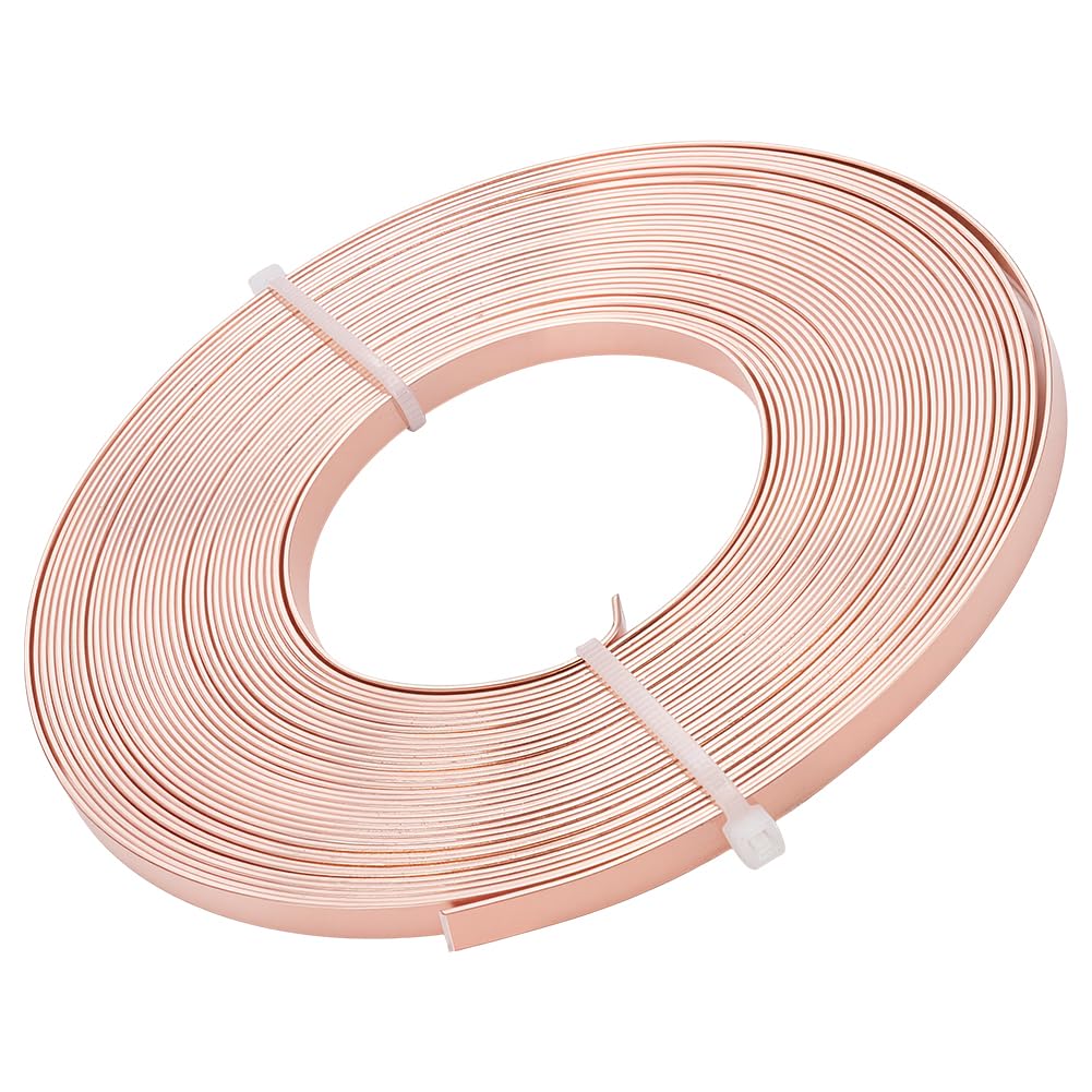 Buy now BENECREAT 5mm Wide Aluminum Craft Wire - 18 Gauge, 32 Feet (Copper Color) - Flat Jewelry Wire for Bezel Making, Sculpting, Armature, DIY Earrings & Rings 5mm Copper at indiglob india