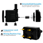 PULACO 160GPH Small Submersible Water Pump with 3.3 ft Tubing