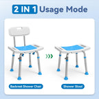 Loyoda Shower Chair for Inside Shower with Removable Back, 400 LBS Capacity