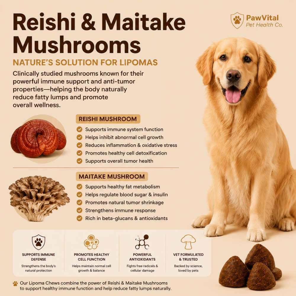 Lipoma Treatment for Dogs – Lumps & Bumps Support, Helps Reduce Fatty Tumors, Turkey Tail Mushroom Chews for Immune Health with L Carnitine, Chicken Flavor, 150 Soft Chews