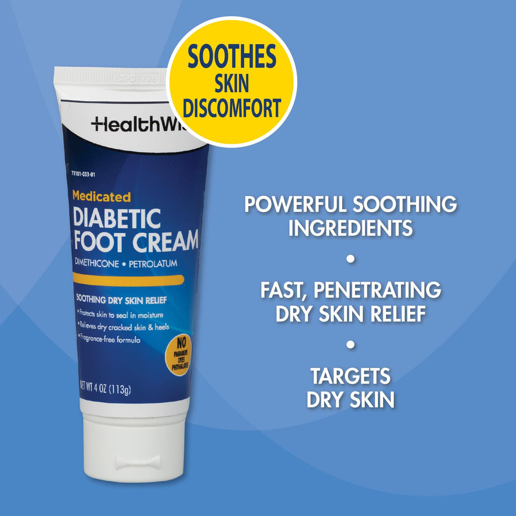 HealthWise Diabetic Foot Cream, 4 oz