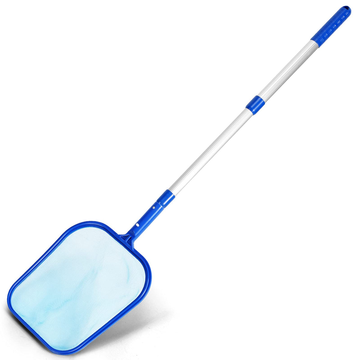 Pool Skimmer Net with Adjustable 17-40" Telescopic Pole - Fine Mesh Net - Leaf Skimmer for Cleaning Surface of Swimming Pools, Hot Tubs, Spas and Fountains