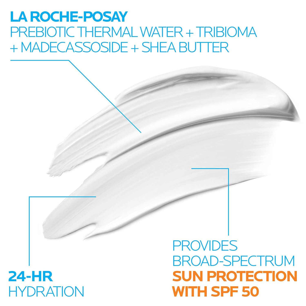 La Roche-Posay Cicaplast Balm B5 SPF 50 with Centella Asiatica 1.35oz | Multi-purpose cream with panthenol, shea butter, tribioma, zinc oxide sunscreen. Skin protectant for dry skin.