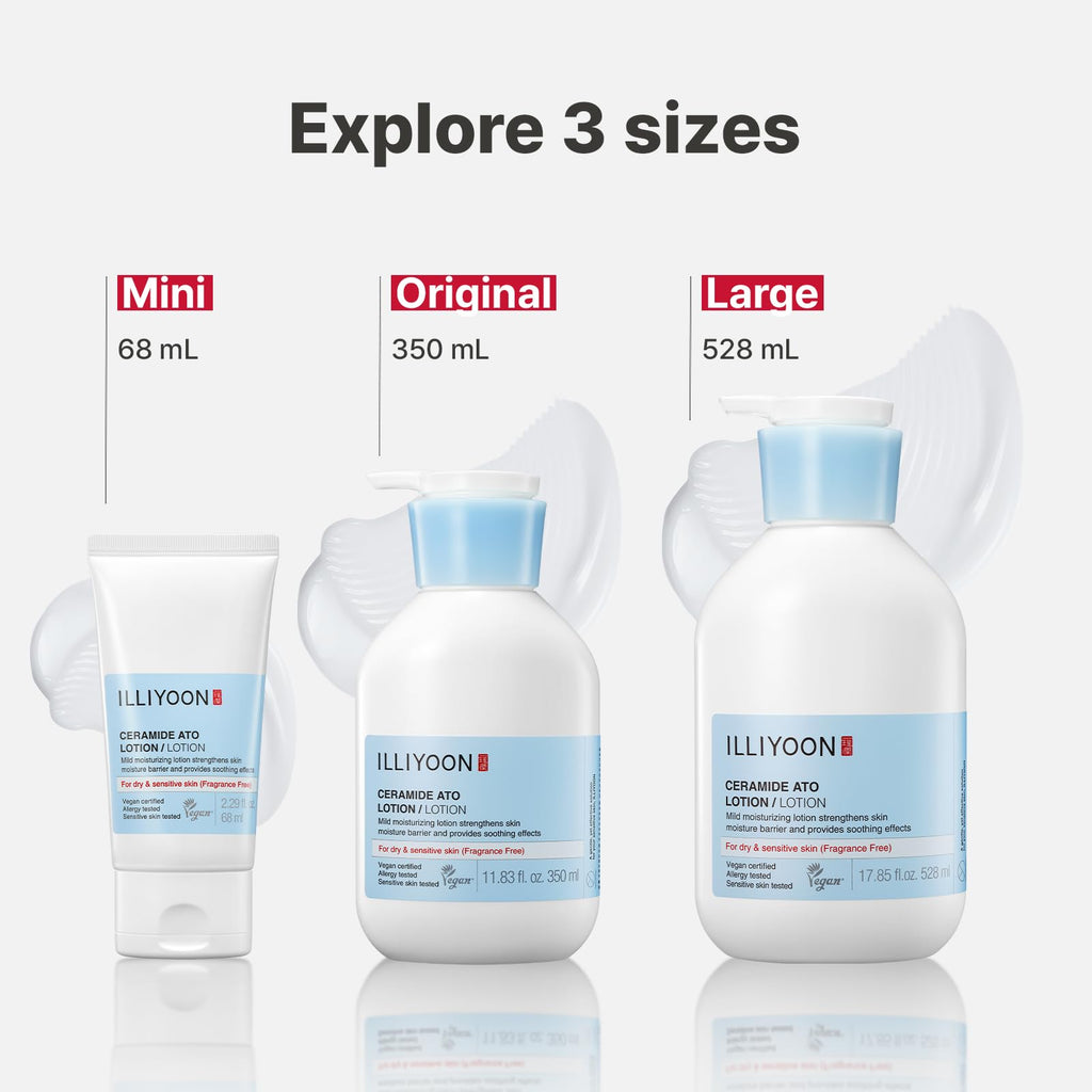 Buy now Illiyoon Ceramide Ato Lotion | Lightweight Moisturizer for Dry & Sensitive Skin, Barrier Repair for Face & Body, Mild for Babies, Vegan Certified, Korean Skin Care, 11.83 fl.oz. at indiglob india