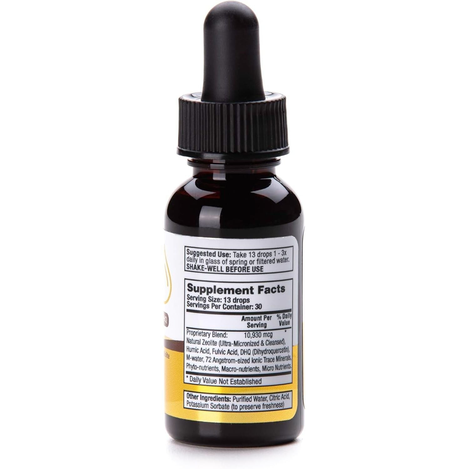Buy now 1 oz Bottle Fulvic and Humic Acid Immune Gut Support Easy to Take 100% Bioavailable Pure Liquid Zeolite Suspension Enhanced with DHQ, Natural Immune System Modulator at indiglob india