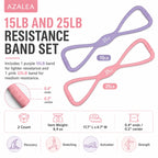 AZALEA Figure 8 Resistance Bands, Silicone Stretch Bands with Handles