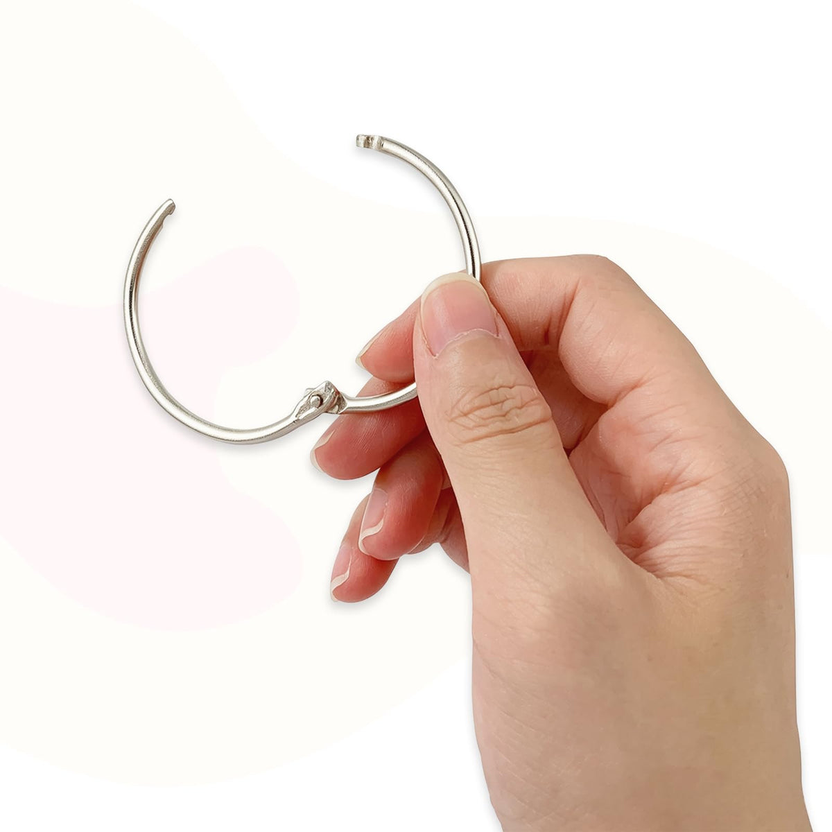 KTOJOY 2 Inch (15 Pack) Loose Leaf Binder Book Rings, with Metal Nickel Plated for Key,and Index Cards, for School, Home, or Office, Silver