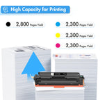 201X Toner Cartridges 4 Pack High Yield for HP 201A LaserJet MFP M277dw