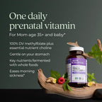 New Chapter One Daily Prenatal Multivitamin 35+, 30 Count | Enhanced Formula with Methylfolate and Choline for Healthy Mom and Baby, Gluten Free and Non-GMO, Made for Ages 35+