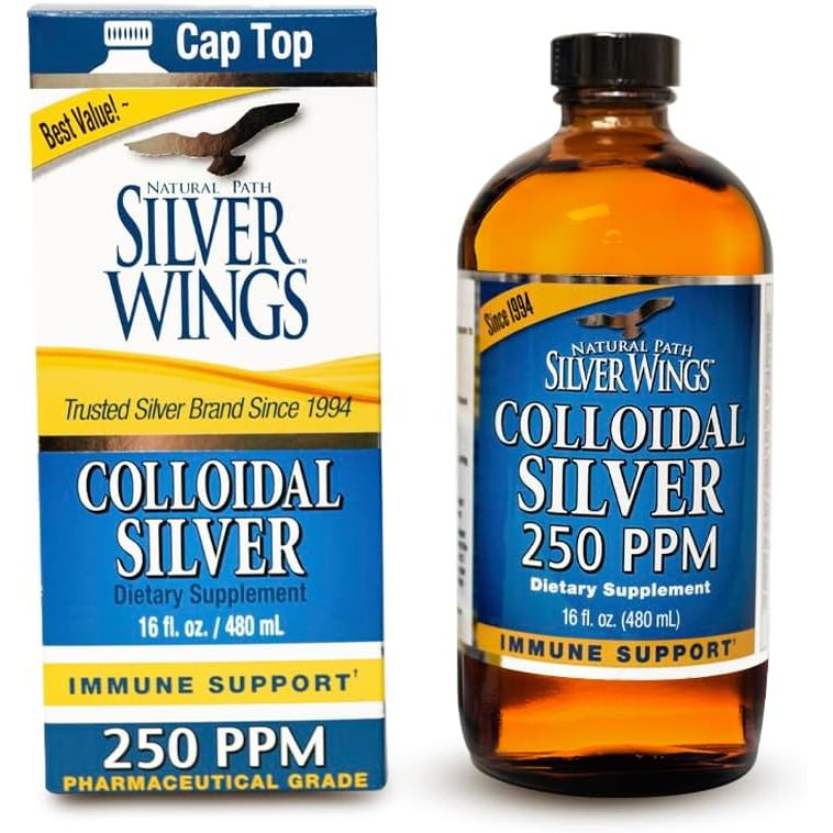 Buy now Natural Path Silver Wings Colloidal Silver Liquid - Enhanced Immune Support Supplement - 250ppm (1250mcg) - 2oz Dropper 16 Fl Oz (Pack of 1) Natural at indiglob india