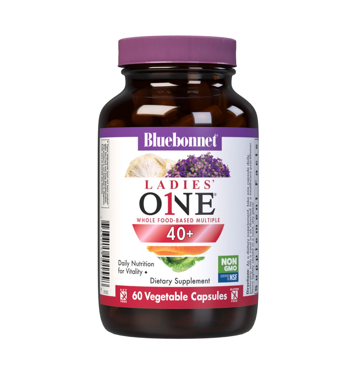 BlueBonnet Nutrition Ladies ONE 40+ Whole Food Multiple, 60 Capsules