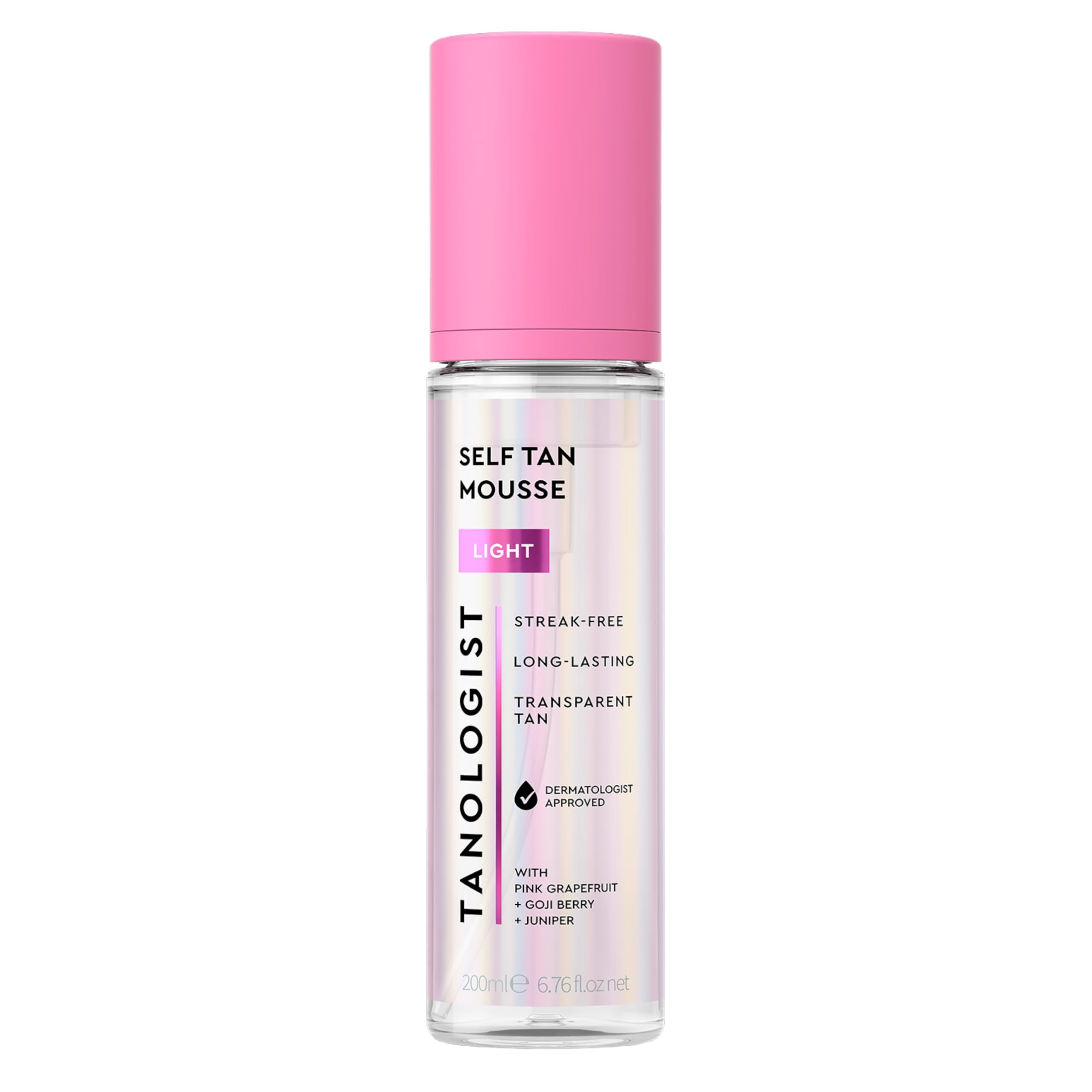 Tanologist Medium Self Tan Mousse, Streak-Free, Natural Glow, 6.76 oz | Self tanner for summer, quick-dry mousse, express tan, zero transfer, lasts 7 days