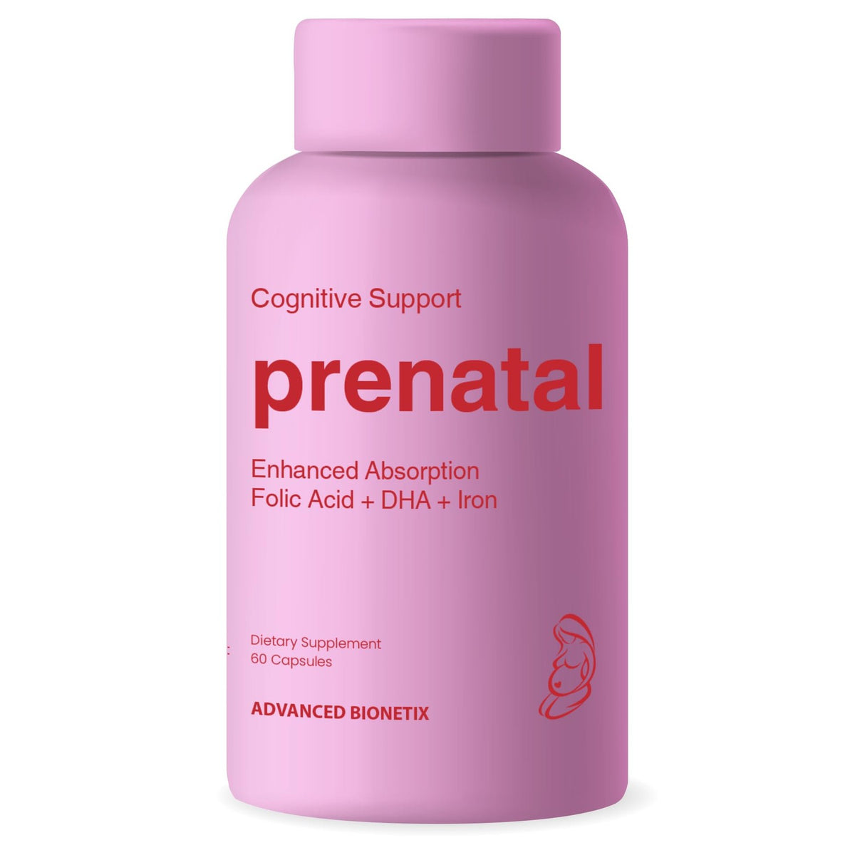 Advanced Bionetix Bio-Available Prenatal Vitamins for Women, Natural Methylated Folate Folic Acid, DHA Omega 3. Multivitamin Pre, During & Post Pregnancy