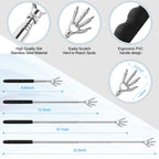 Yeipis 3 Pack Back Scratcher Metal Portable Telescoping with Rubber Handles, Extendable Back Massager Tool with Beautiful Box, White Elephant Stocking Stuffers Gifts for Men Women Christmas Presents