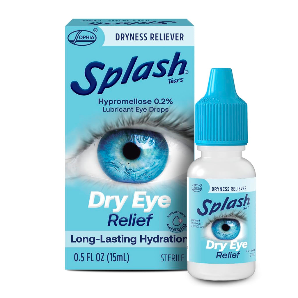 Lubricant Eye Drops for Dry Eyes, Fast Acting and Long Lasting Formula, Relieves Dryness, Grittiness, and Irritation, Moisturizing Eye Drops, Eye Care for Dry Eyes, 0.5 FL Oz, Bottle